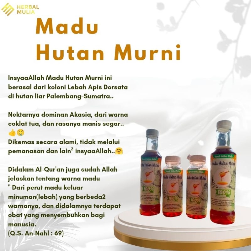 

Madu Hutan Murni| Nektar akasia| original Fresh