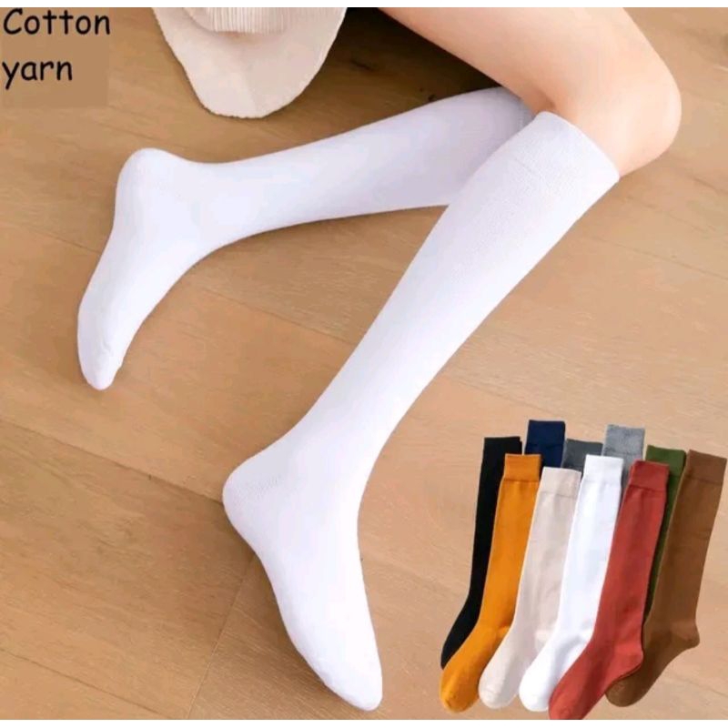 Kaos Kaki Unisex Putih Polos Panjang Kaos Kaki Putih Polos Panjang