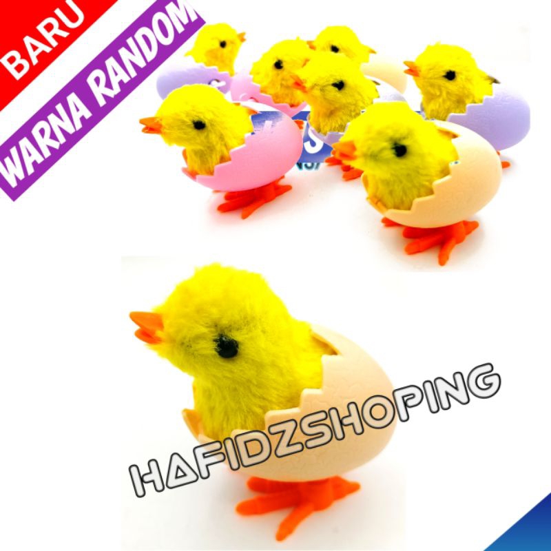 Mainan Anak Ayam Lucu Berjalan Cangkang Telur Warna Warni