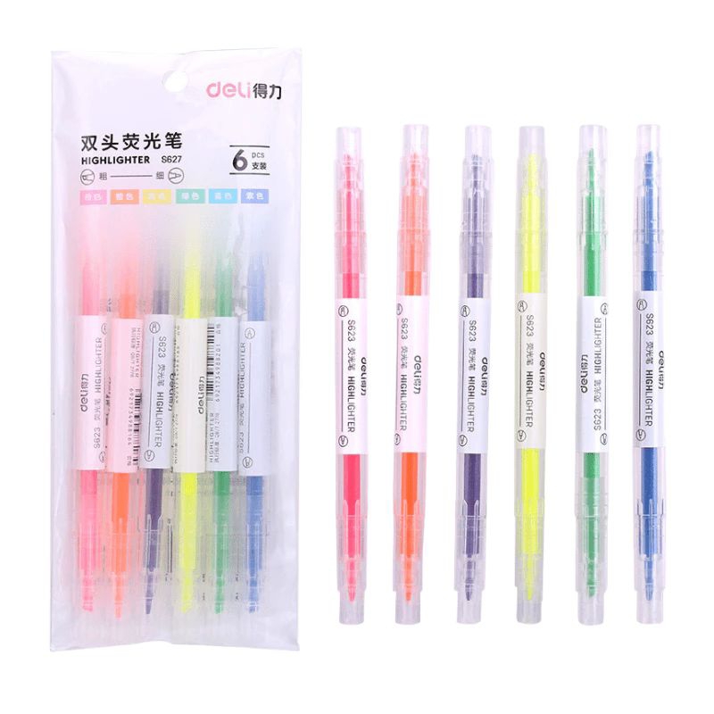 

HIGHLIGHTER STABILO WARNA WARNI ISI 6PCS 2IN1 2 ARAH / PENSIL STABILO PANJANG WARNA 2 SISI