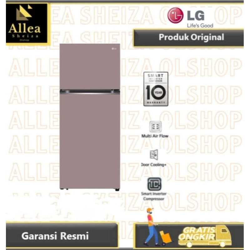 LG GN-B312PQGB KULKAS 2 PINTU INVERTER GNB312PQGB( KULKAS 2 PINTU WARNA PINK)