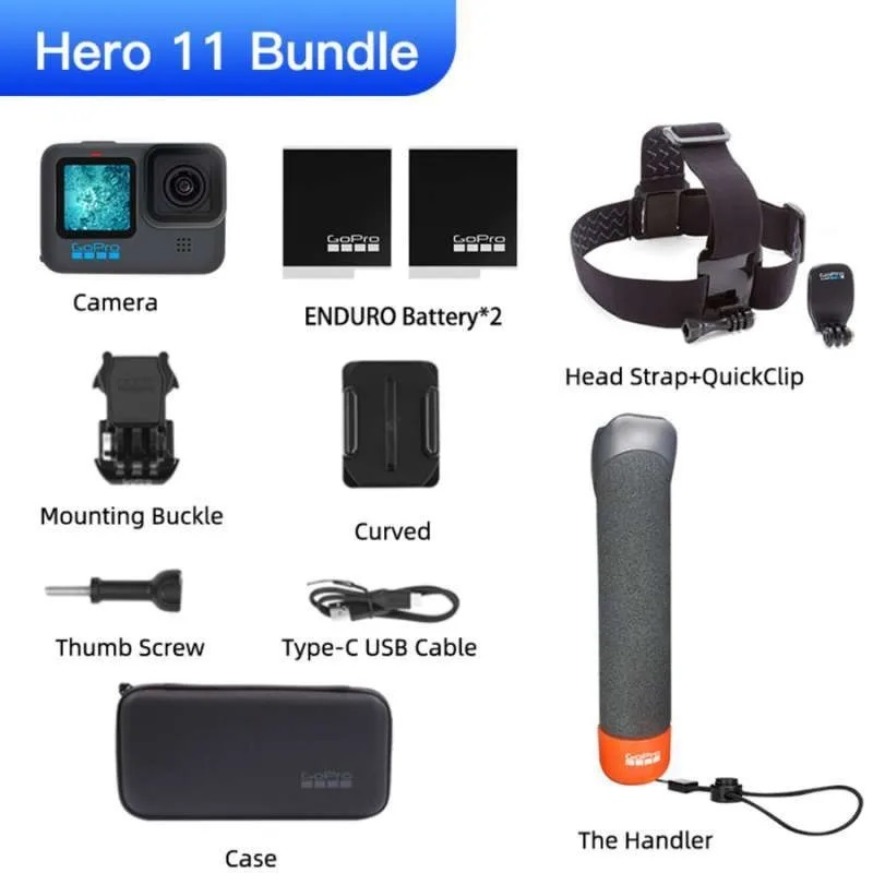 GoPro Hero 11 Black Special Bundle Go Pro Hero 11 Bundle 2 Battery