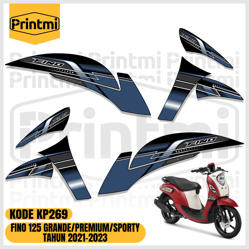Stiker Striping Motor Fino 125 Grande Sporty Premium 2021 2022 2023 2024 Variasi Printmi KP269