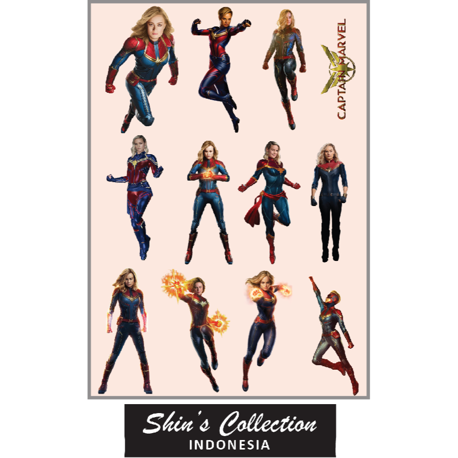 

Sticker stiker murah antiair trasnparan captain marvel solo 1 pc