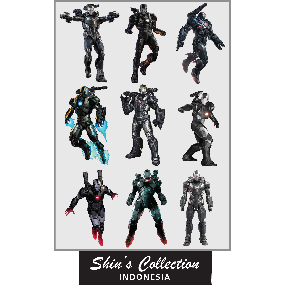 

Sticker stiker murah antiair transparan War MAchine solo marvel 1 pc