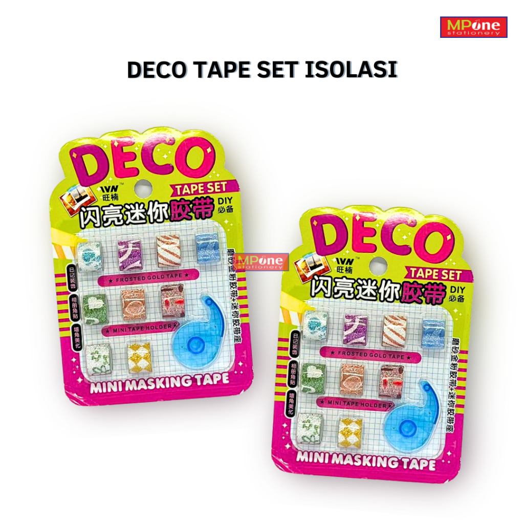 

Deco Tape DIY Isolasi Tape Set Mini Motif - Mini Masking Tape Set