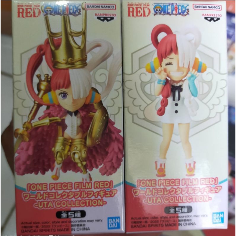 Original Figure WCF One Piece Film Red Uta Mahkota Banpresto Luffy Shanks