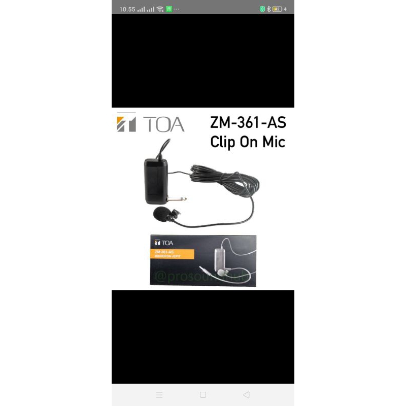 TOA MIC CLIP ON ZM361AS/ZM361/ZM361AS