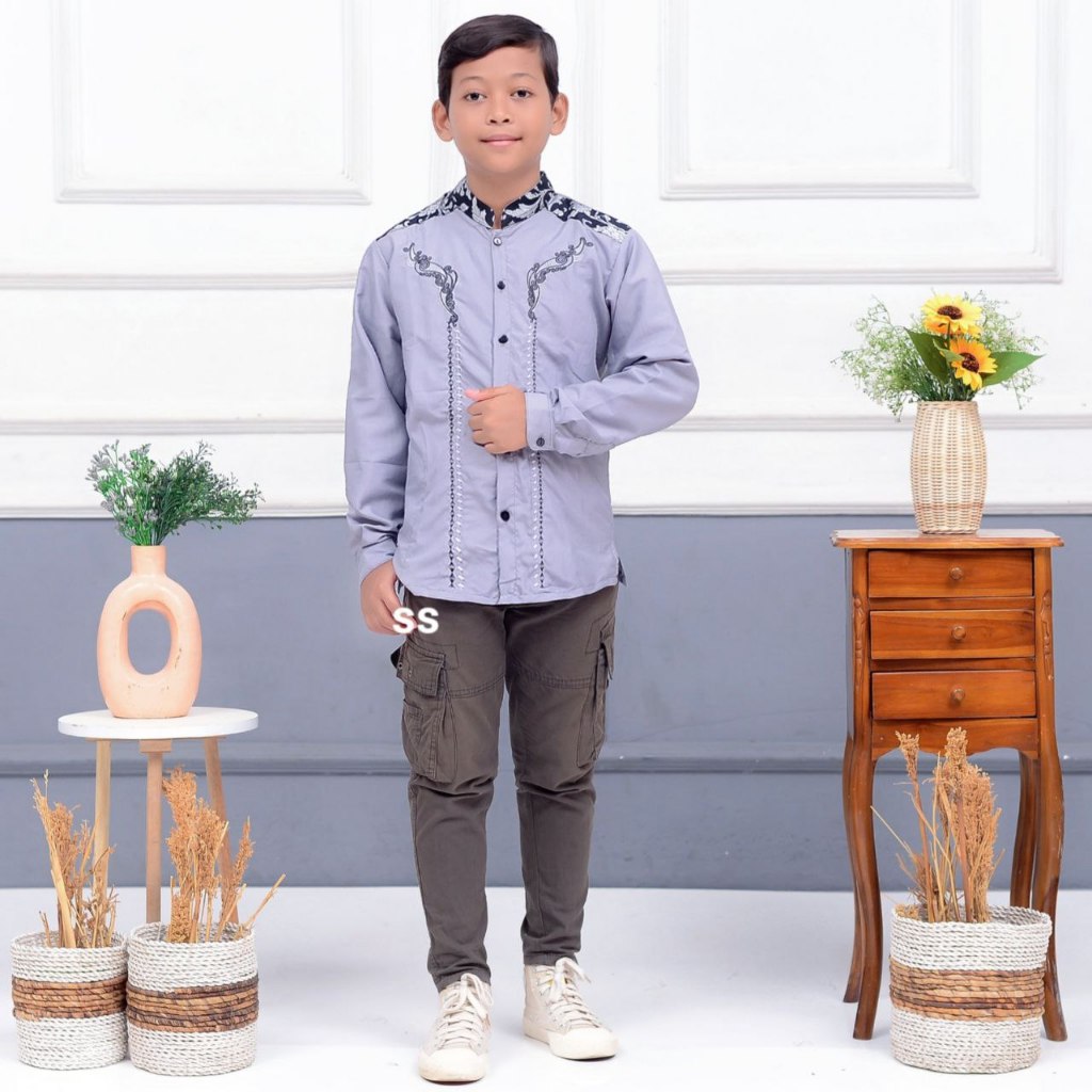 BAJU KOKO ANAK REMAJA TANGGUNG UMUR 8-13 TAHUN SD SMP KEMEJA KOKO GUS AZMI SYUBBANUL MUSLIMIN HADROH