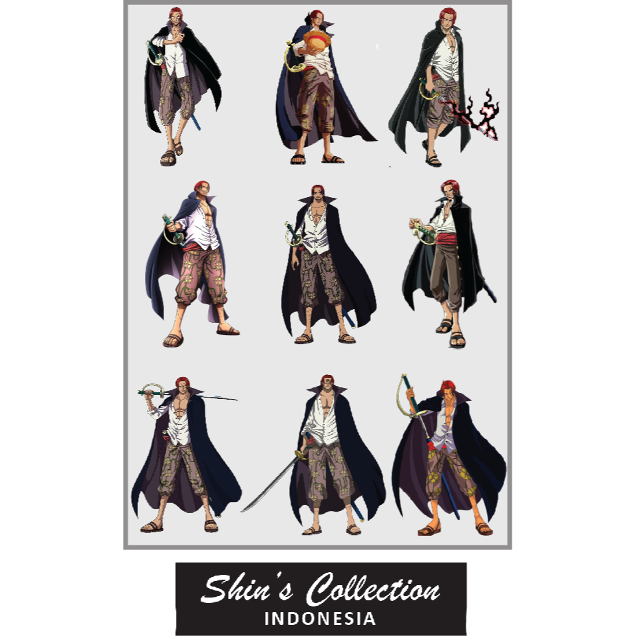 

Sticker stiker murah antiair transparan Shanks solo one piece 1 pc