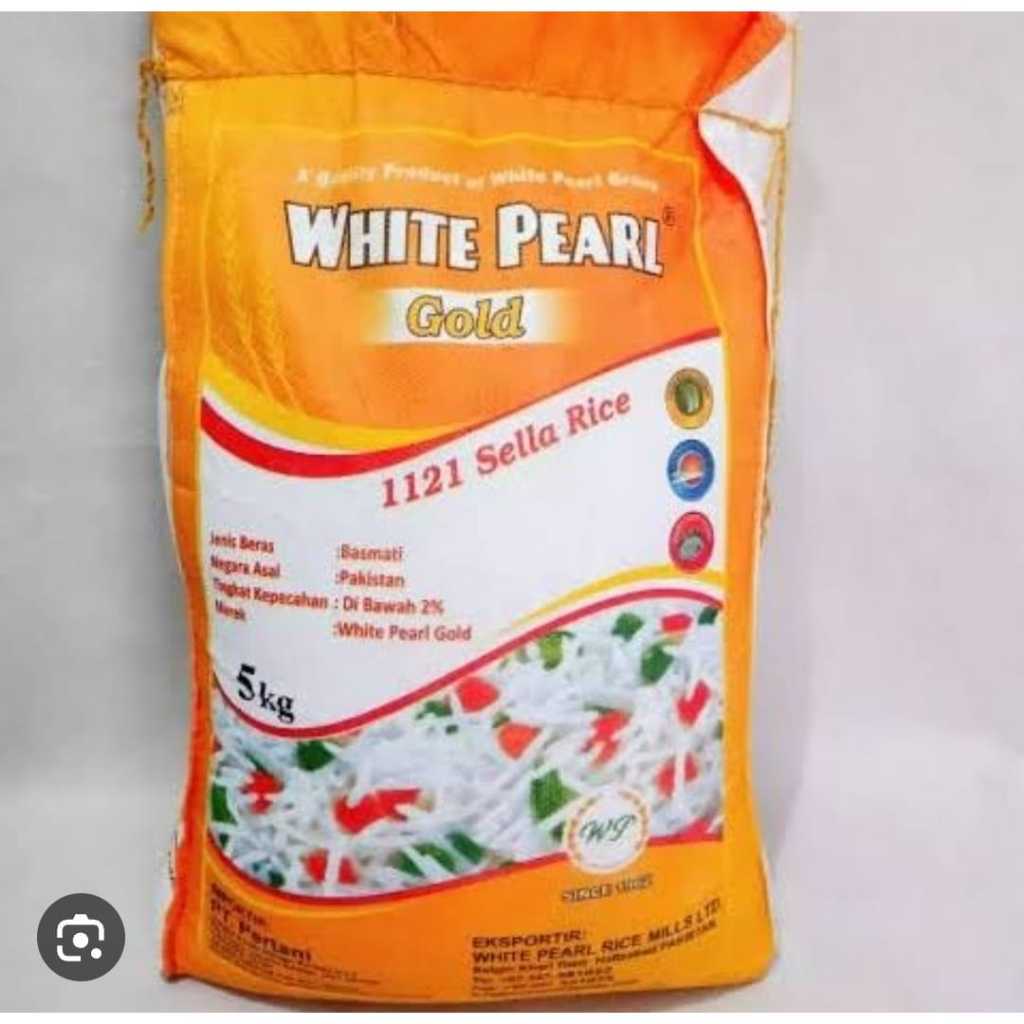 

Beras Basmati White Pearl Gold 1121 Sella Rice 5kg