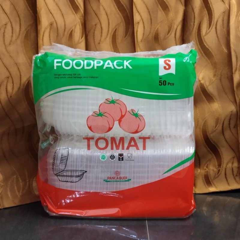 Foodpack TOMAT S /Mika tomat/Plastik mika/Wadah makanan mika/Food container/Wadah makanan bening/ ko