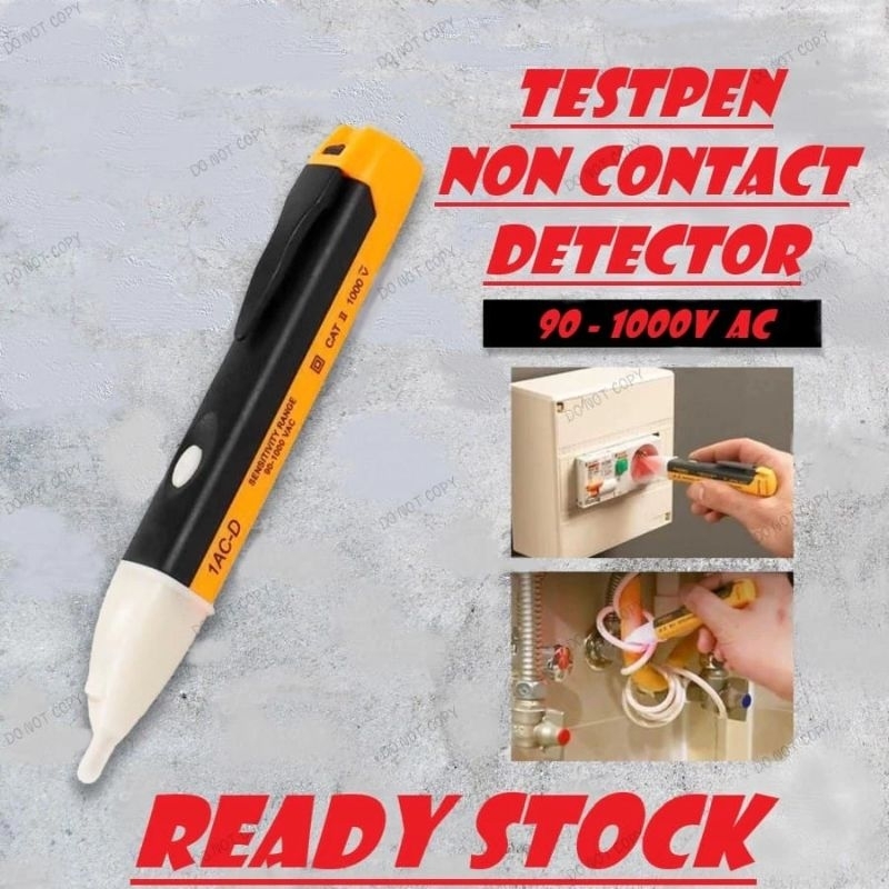 Tespen Detektor Tespen Sensor Tespen Digital Non Contak AC Arus 90 - 1000 Volt