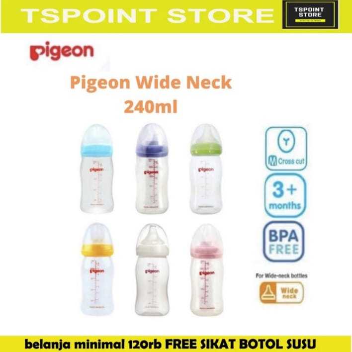 Pigeon botol susu wideneck 240ml 5 oz perlengkapan bayi Baru Lahir