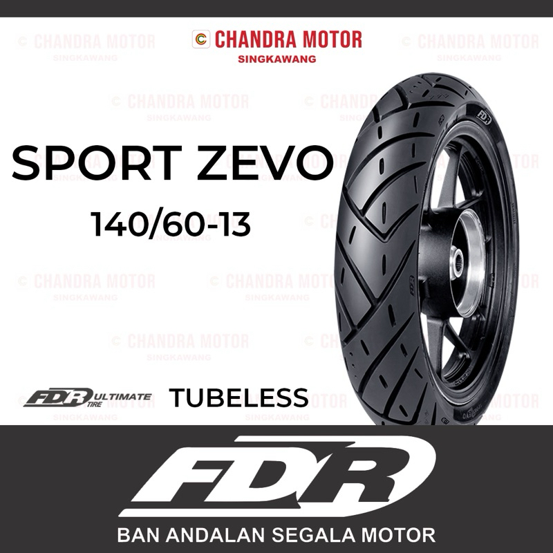 BAN LUAR MOTOR FDR SPORT ZEVO INTERMEDIATE COMPOUND 140/60-13 ORIGINAL FDR