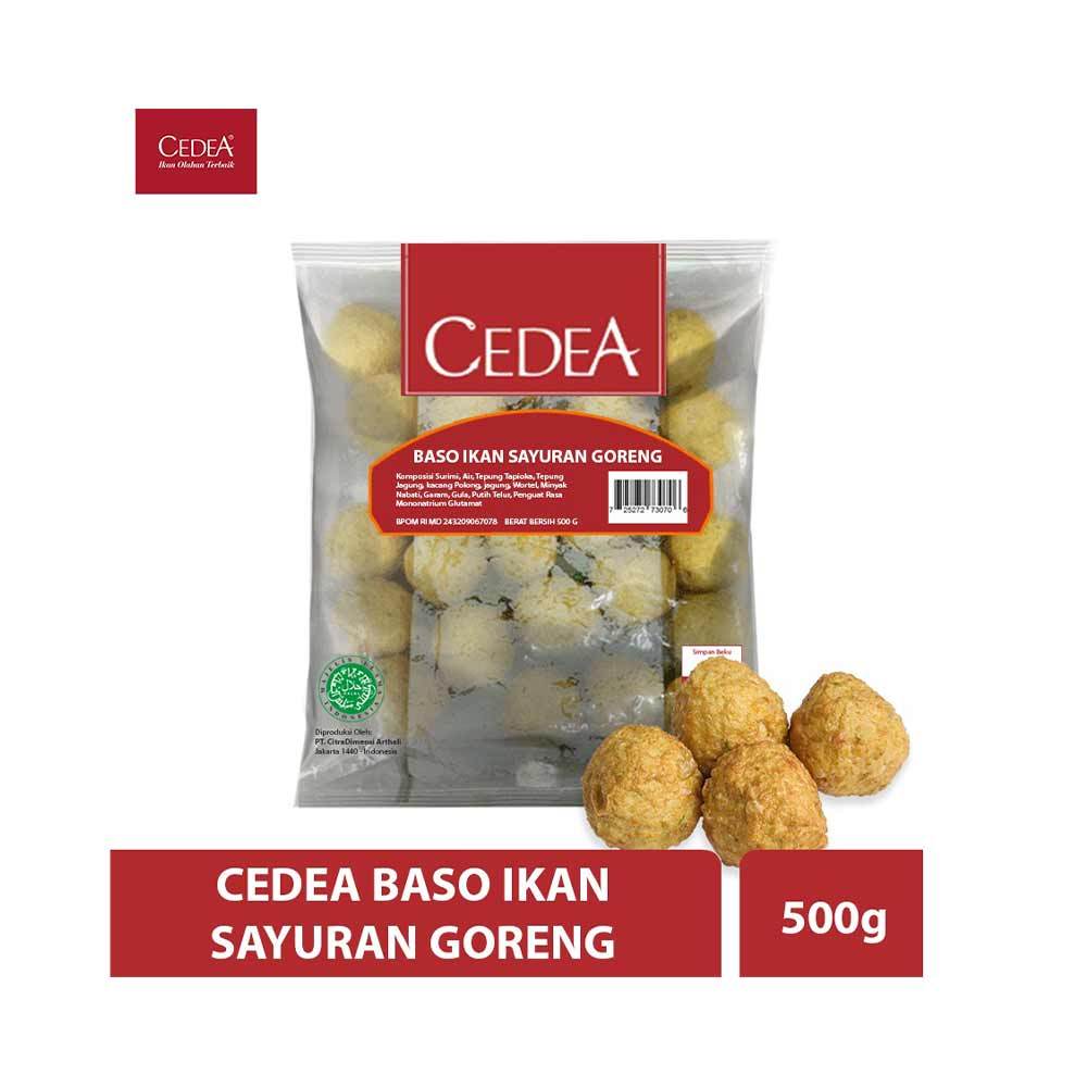 

Cedea Bakso Ikan Sayur Goreng 500gr Frozen Olahan Ikan Seafood Shabu Suki Steamboat Baso