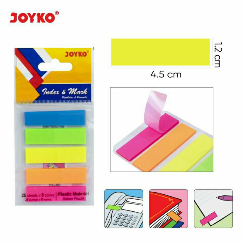 

Index Mark Penanda Joyko IM-65 Warna Pastel Kertas Pembatas Buku Penanda Binder