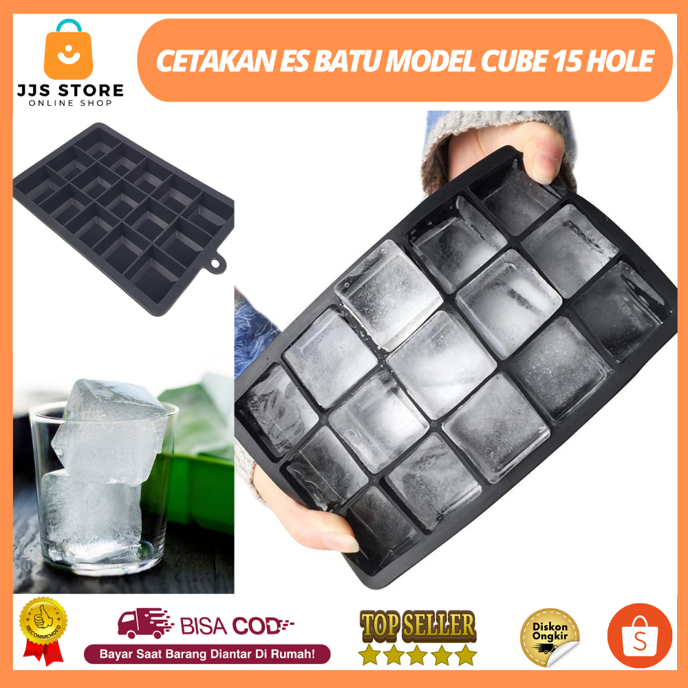 Cetakan Es Batu / Cetakan Es Batu Model Kotak /  Cetakan Es Batu Kristas Kotak Model Cube 15 Hole