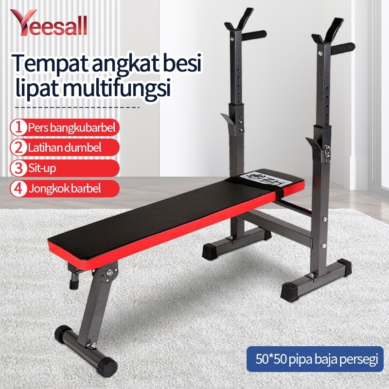 Bench press kecil Multi fungsi Berat Bangku alat olahraga rumahan fitness gym sit up board rak barbe