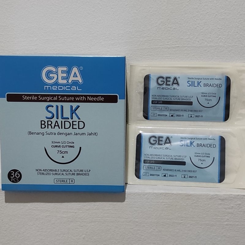 Catgut Silk Braided GEA 3/0 + Jarum