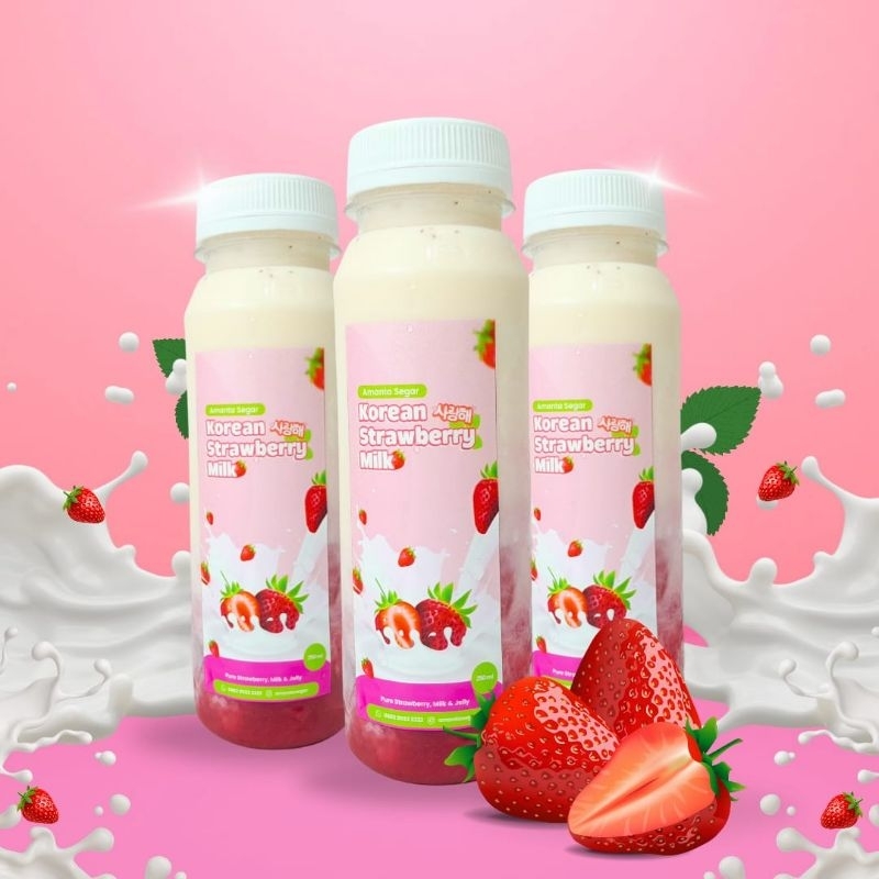 

Korean Strawberry 250ml Minuman Ready To Drink Pure Strawberry 100% Terlaris Minuman Korean Syrawberry dengan Jelly Jelly Lembut yang Cocok untuk Menemani Kamu di Segala Aktivitasmu