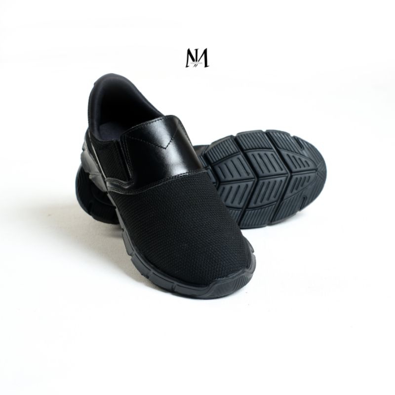 MJ FOOTWEAR-SEPATU SLIP ON PRIA BAHA KULIT ASLI/SEPATU SLIP ON ORIGINAL PREMIUM/sepatu pria santai