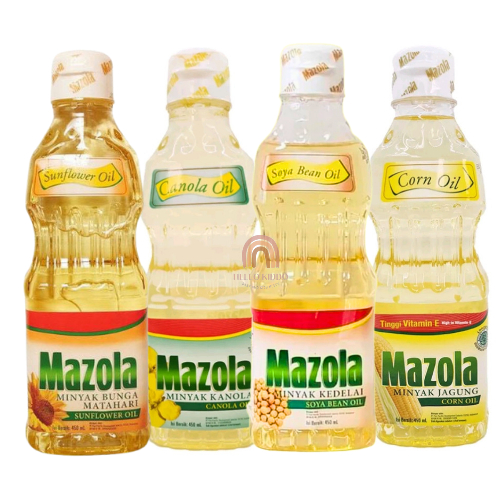 

MAZOLA CANOLA OIL /CORN OIL 450ML/ SOYA BEAN OIL/ SUNFLOWER OIL /MINYAK BUNGA MATAHARI MINYAK JAGUNG MINYAK KEDELAI MINYAK KANOLA/ MINYAK MPASI BAYI / MINYAK MPASI