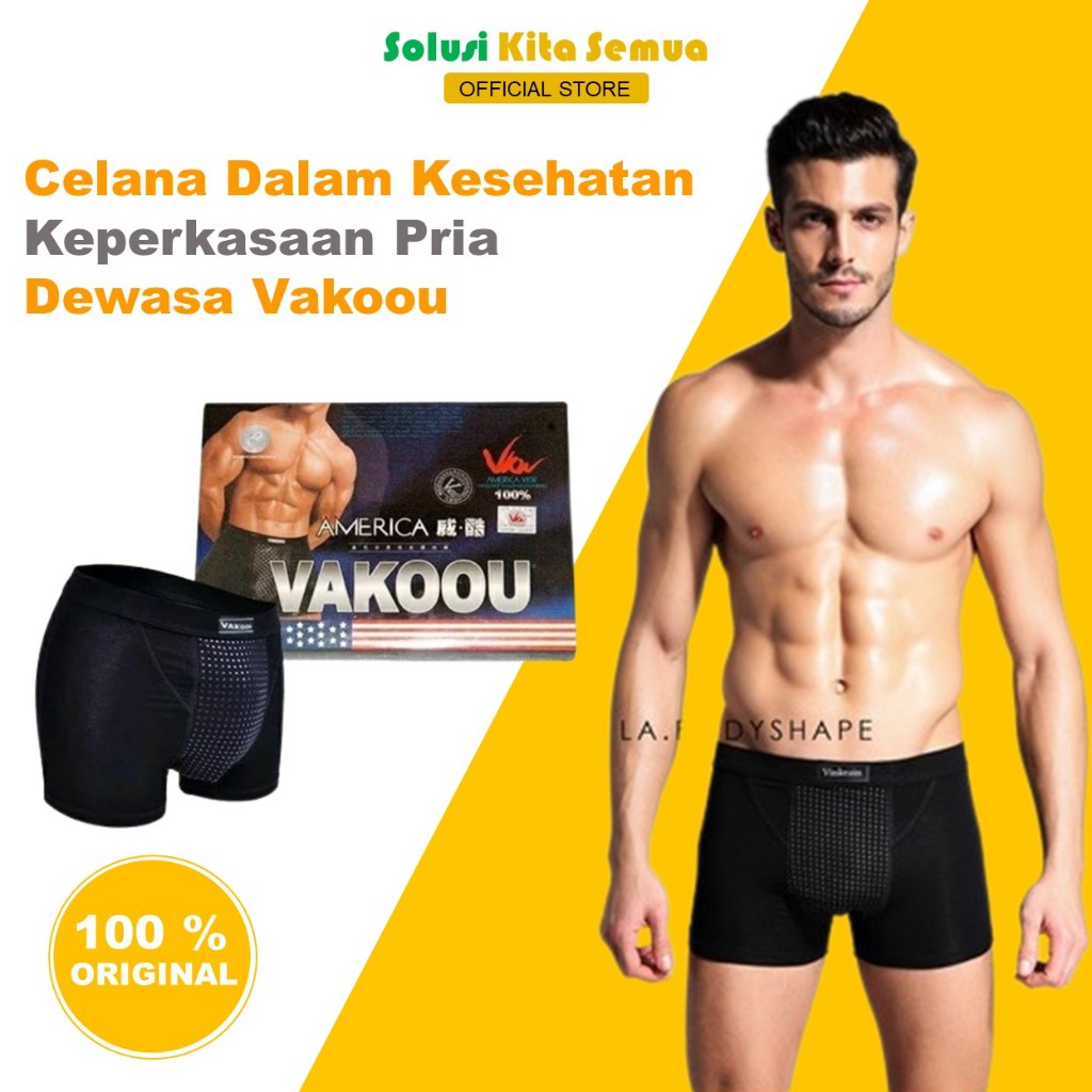 Celana Dalam Boxer Magnet Terapi Pembesar Mr P Kesehatan Pria Dewasa Vakoou ORI Terbukti Ampuh