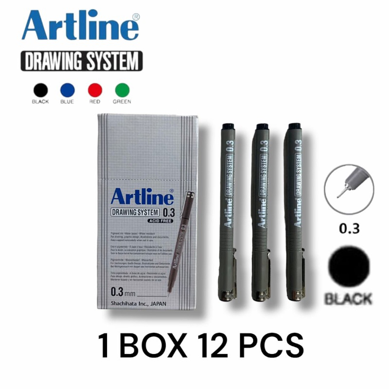 

( 1 Box / 12 Pcs ) Artline Drawing System Pen 0.3 EK-233N