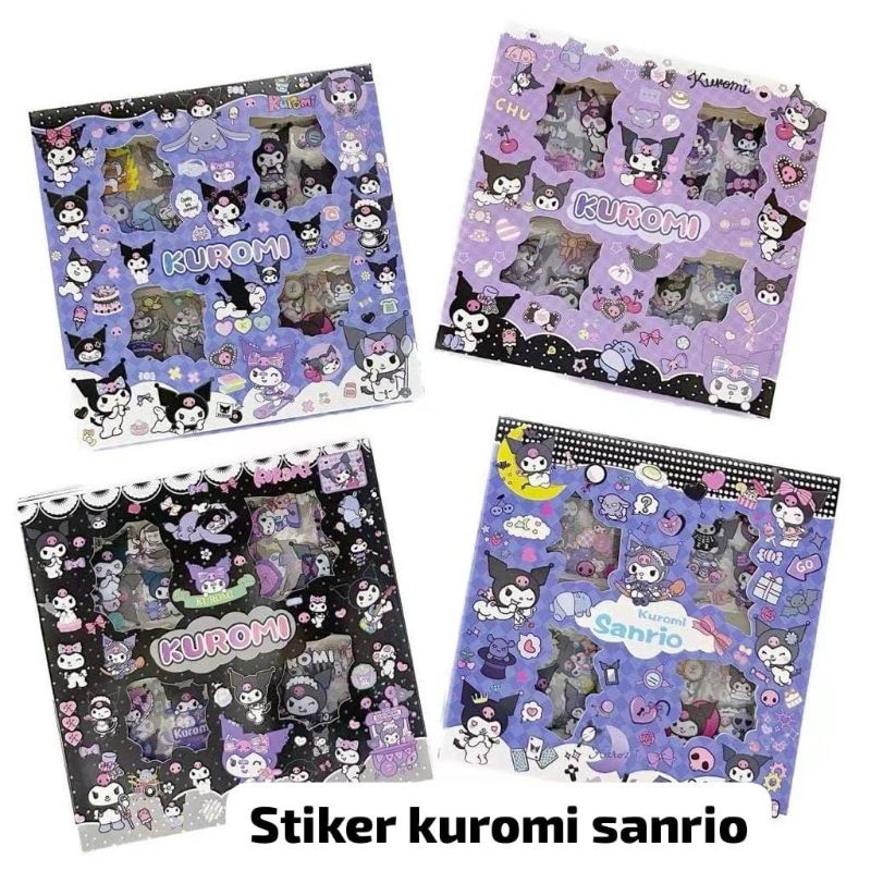 

100 pcs Stiker Kuromi Sanrio Kado Hadiah anak Box Sticker
