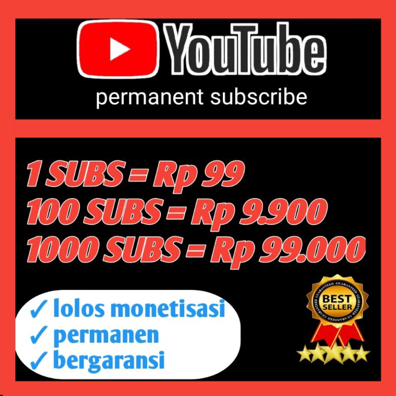 [PALING LARIS] JASA SUBSCRIBE YOUTUBE PERMANEN HIGHT QUALITY