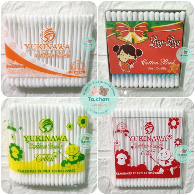 Cotton bud dewasa / Bayi isi 100 batang korek kuping korek telinga kimo yukinawa cotton buds
