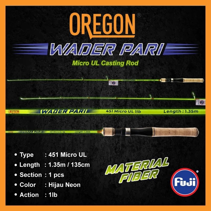 joran micro UL oregon wader pari 135 dan 150cm