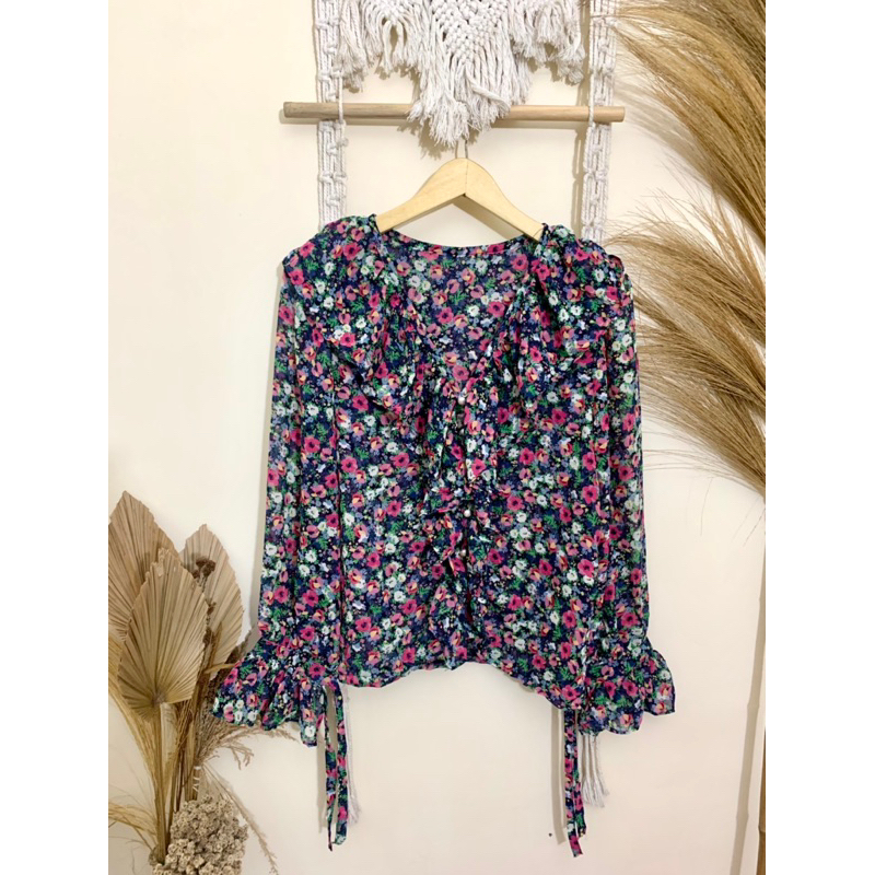 Blouse bunga korea