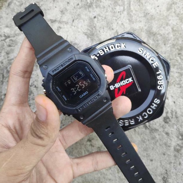 Gebyar promo Jam Tangan Casio Water Resist Renang Mandi Hujan - Hitam + Box Kaleng Original Gshock