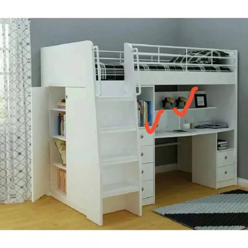 Dipan tingkat anak meja belajar