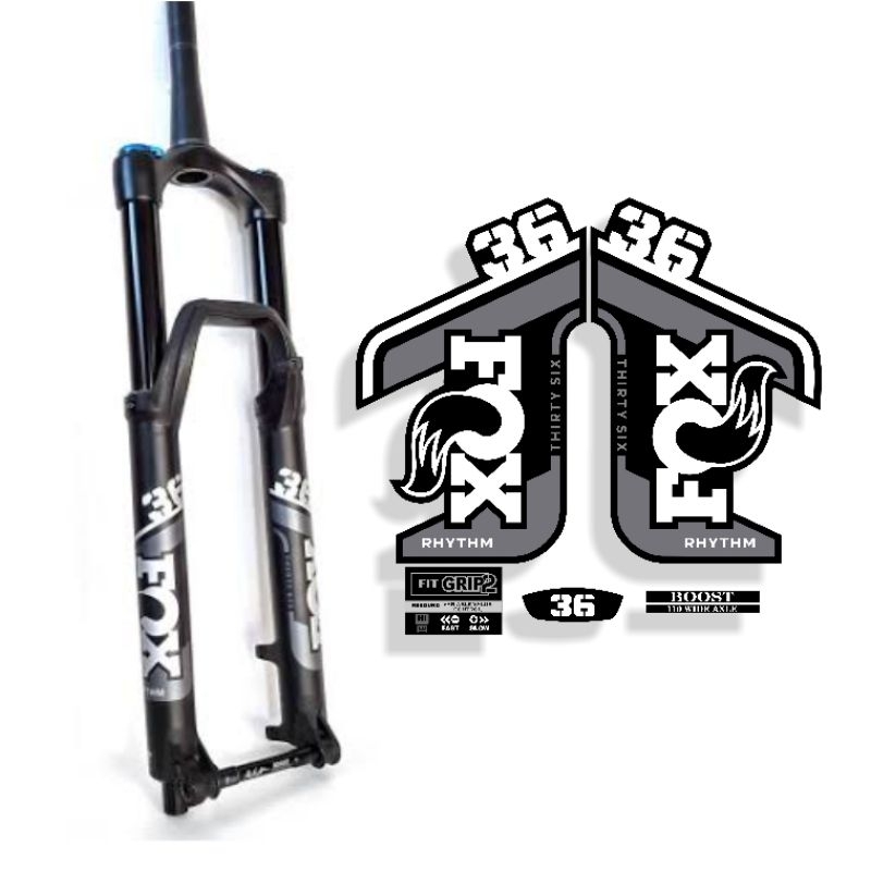 sticker decal fork sepeda gunung MTB fox rhythm 36