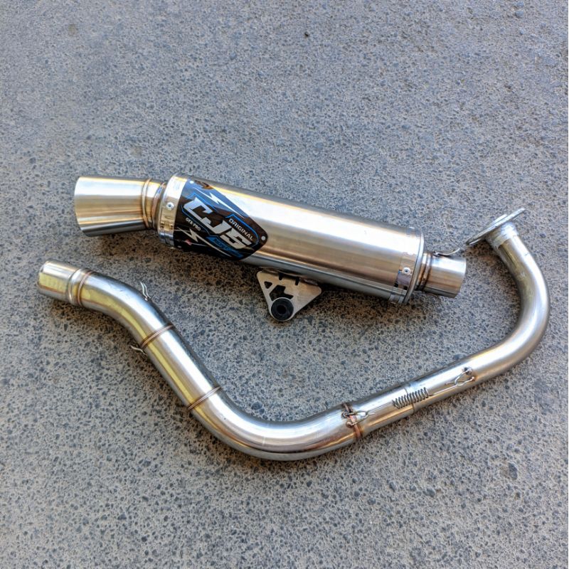 Knalpot Samlong beat fi beat karbu ORI CJS RACING EXHAUST FULL SYSTEM