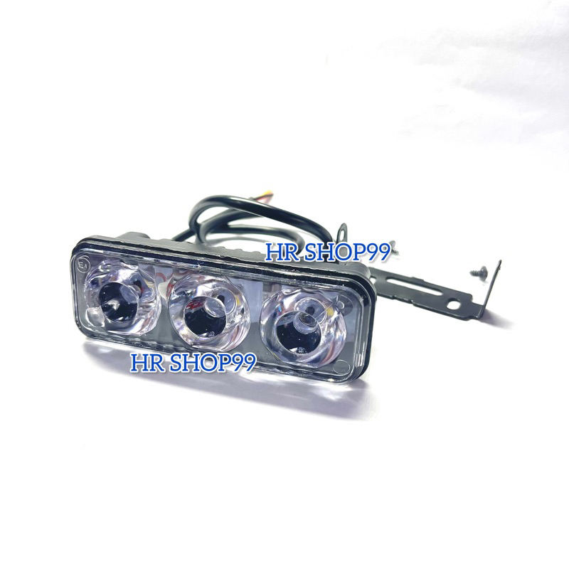 Lampu tembak sorot LED cree 3 mata E03 2 mode standby dan kedip kuning waterproof