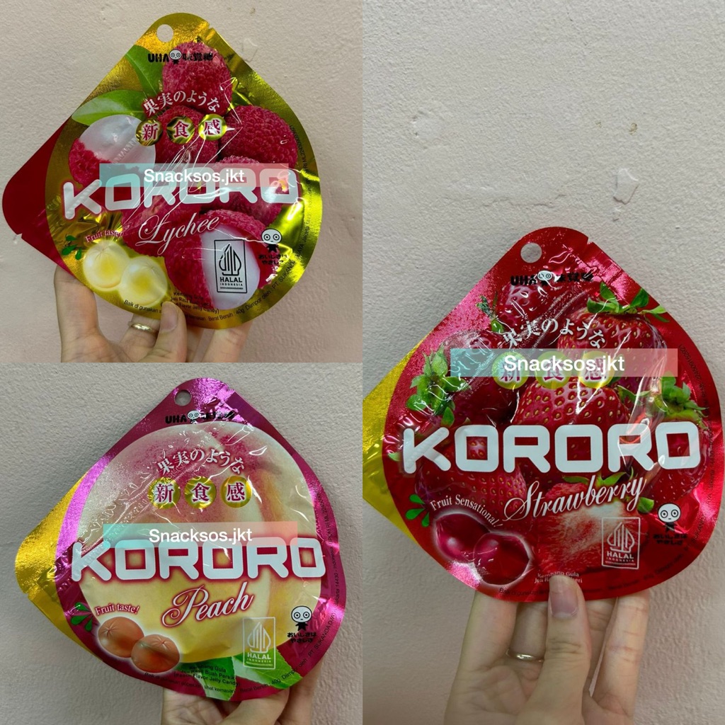 

KORORO JELLY CANDY LYCHEE / PEACH / STRAWBERRY GUMMY