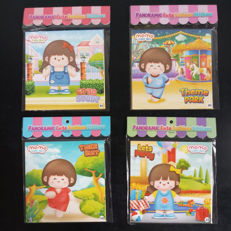 

stiker panoramic cute fashion momo 1pcs