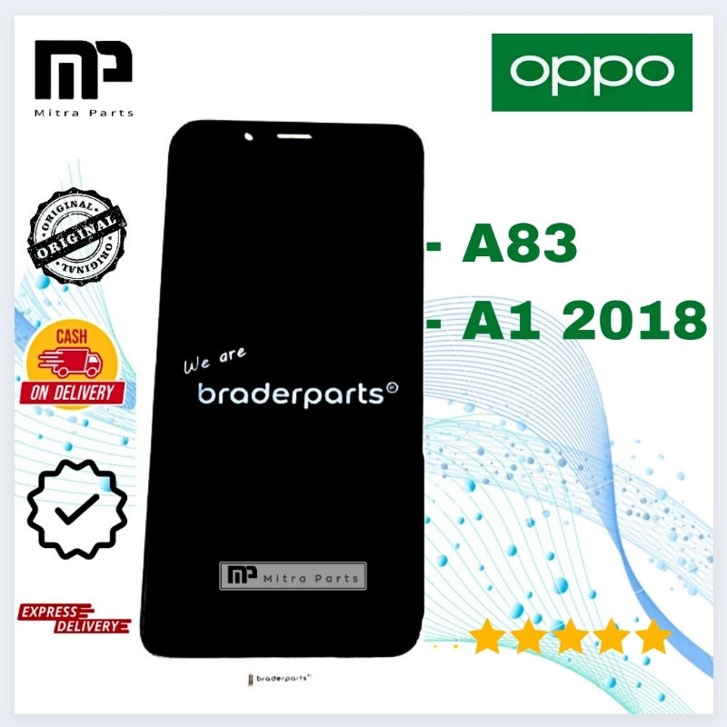 LCD TOUCHSCREEN OPPO A83 / A1 2018 BLACK / WHITE OEM ORIGINAL BRADERPARTS