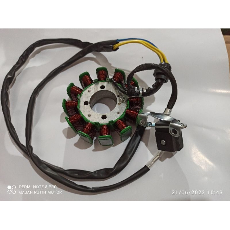 Spul Viar 150cc 200cc 300cc 12 pole/lilitan/gulungan 93mm baut 3 motor roda tiga Sedia sparepart  mo