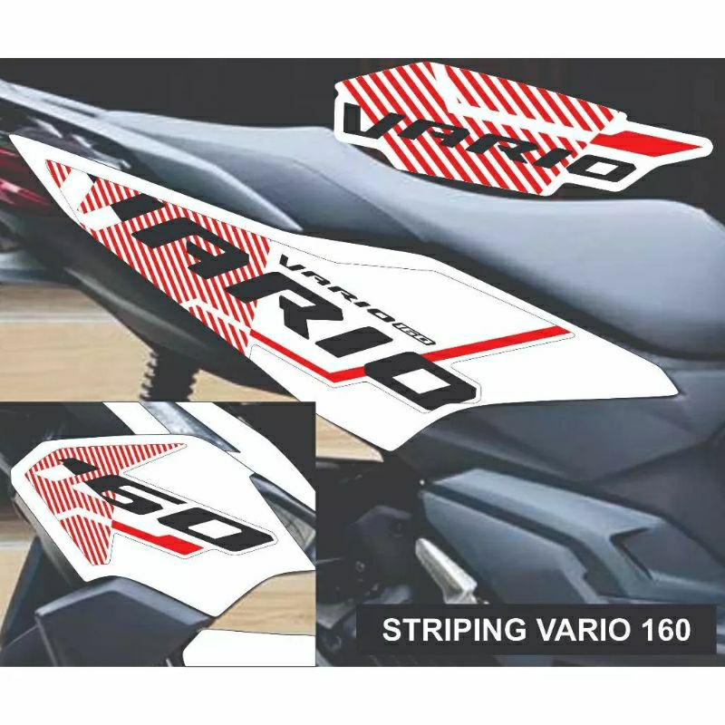 striping vinyl Vario160 kusus body putih, stiker vario