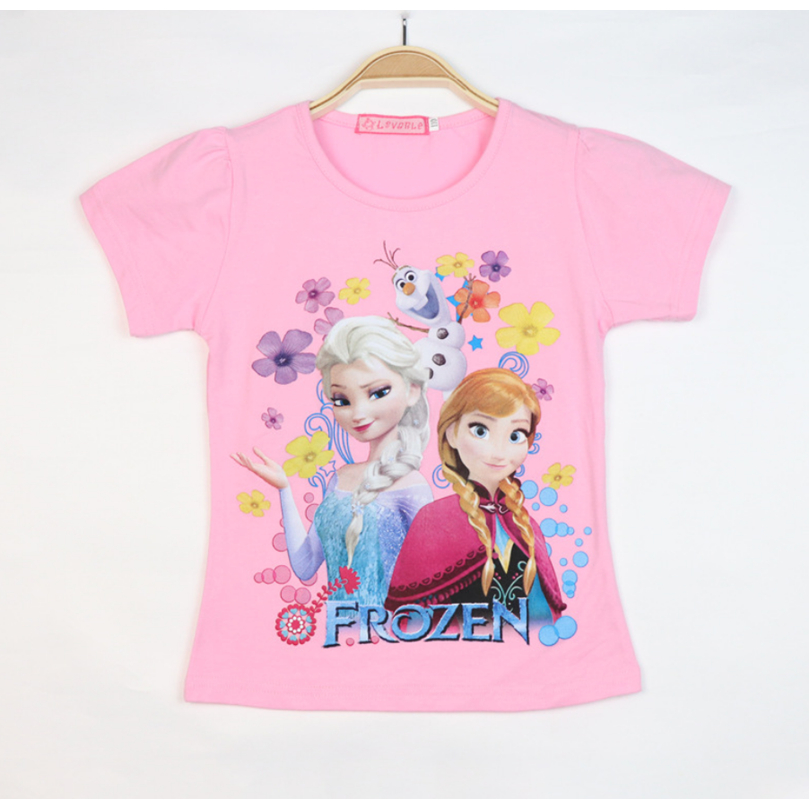 Baju anak perempuan Pola  putri bahan katun / T-shirt anak cewek lucu /kaos anak cewek 2-10th