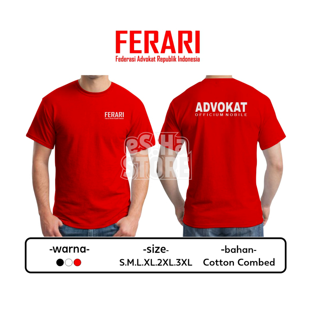 Tshirt Kaos Federasi Advokat Republik Indonesia Lawyer Pengacara Hukum