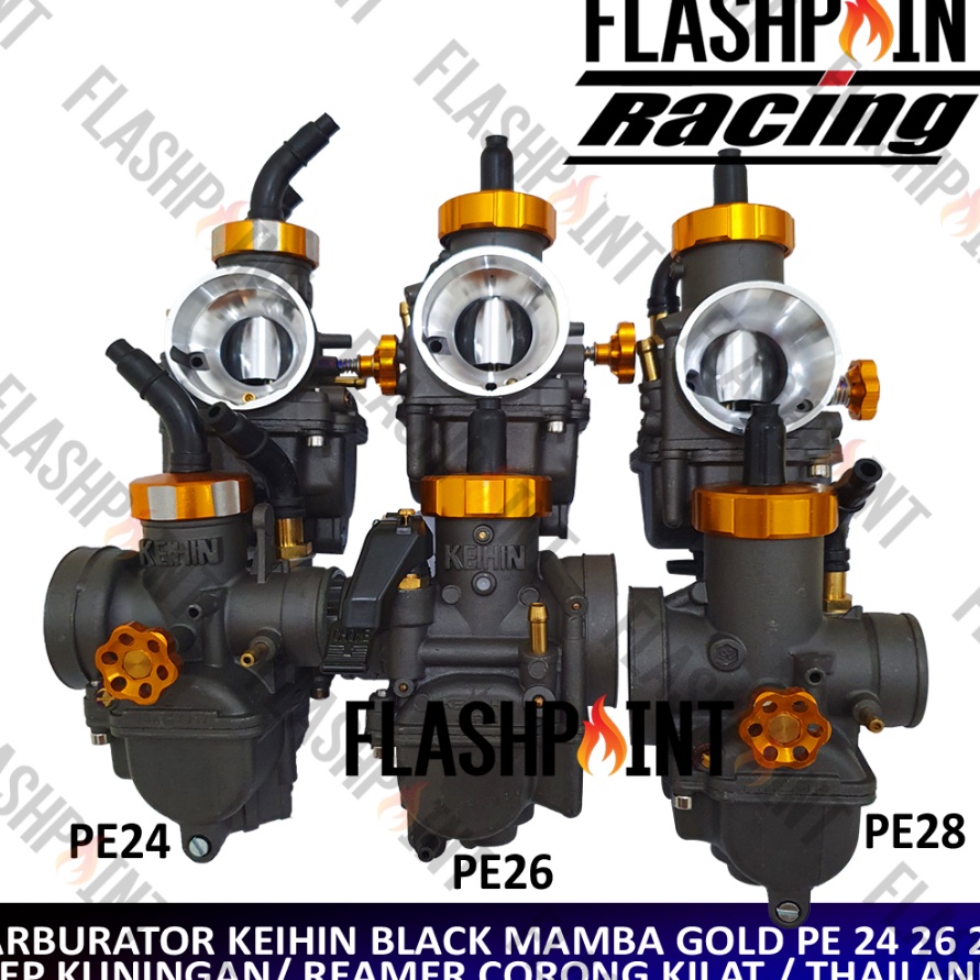 Promo (COD) KARBURATOR KEIHIN NSR HITAM BLACK PE 24 26 28 GRADE SKEP KUNINGAN KABULATOR KARBU PE24 P