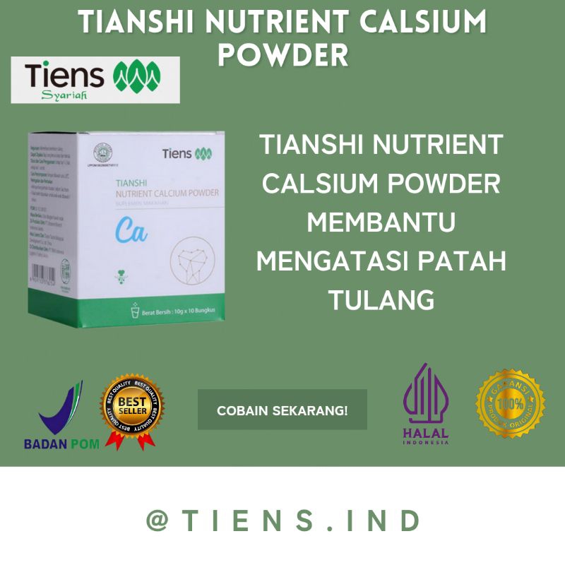 

TIENS NUTRIENT CALSIUM POWDER Susu Kalsium Terbaik Untuk Peninggi Badan Dan Kesehatan Tulang