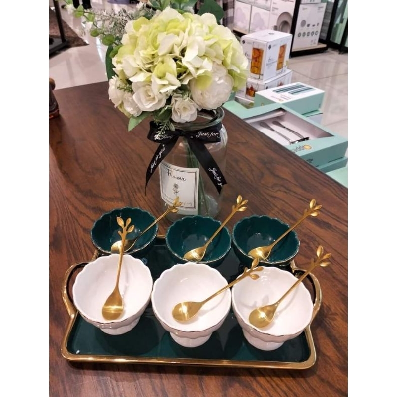 Appetite set 7pcs mangkok saji dengan nampan