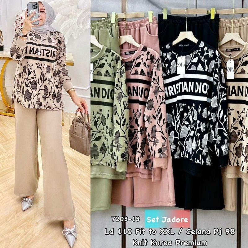 SET JADORE SETELAN KNIT TERBARU ORIGINAL BY ZARA TERMURAH KEKINIAN ATASAN + CELANA